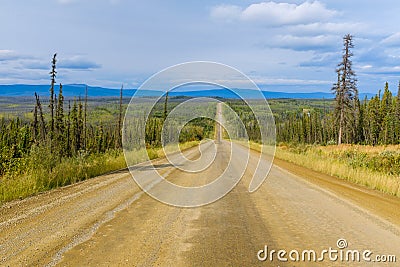 Dalton Highway prior to the Artic Circle in Alaska, USA Stock Photo