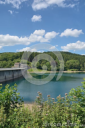 Aggertalsperre Reservoir,Bergisches Land,Gerrmany Stock Photo