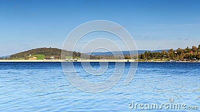 Dam on the lake Solina Stock Photo