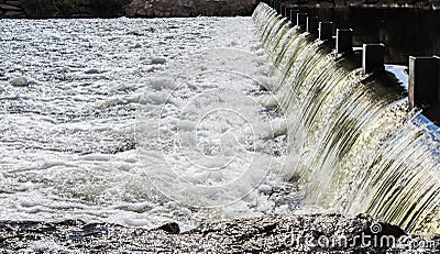 Dam on the river Stock Photo