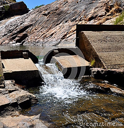 Dam at Serpentine Falls Stock Photo