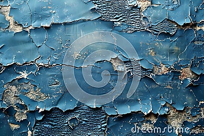 Damaged blue jeans with a white stripe missing: torn denim texture background. Concept Damaged Stock Photo