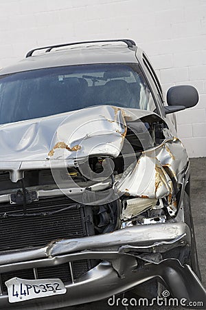 Damaged Car Stock Photo