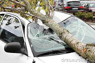 Damaged car Stock Photo