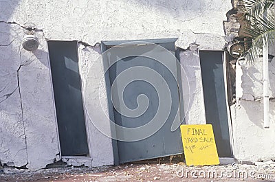 Damaged house Editorial Stock Photo