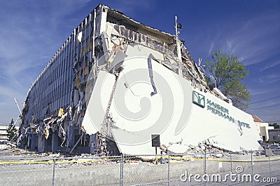 Damaged Kaiser Medical Building Editorial Stock Photo