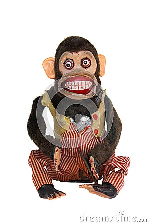 Damaged Mechanical Chimp Stock Photo