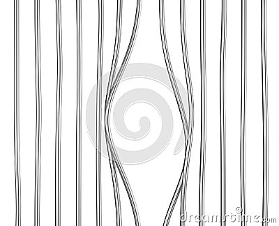 Damaged prison bar twisted isolated Stock Photo