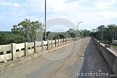 Damaged road Stock Photo