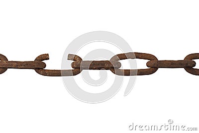 Damaged Rusty chain Stock Photo