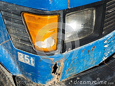 Damaged Truck Stock Photo