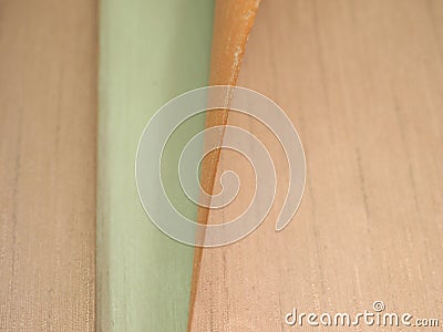 damaged wallpaper edge Stock Photo