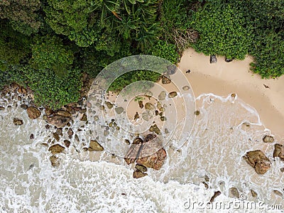 Damai beach aerial view Stock Photo