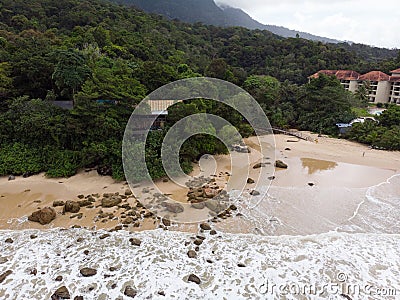 Damai beach aerial view Stock Photo