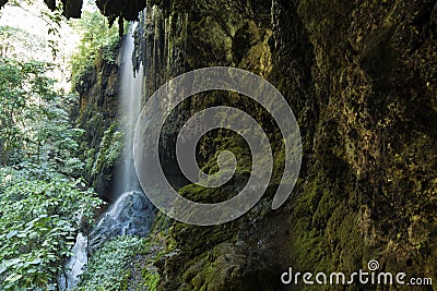 Damar Wulan waterfall Stock Photo