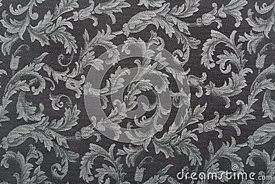 Damask, black pattern texture background Stock Photo