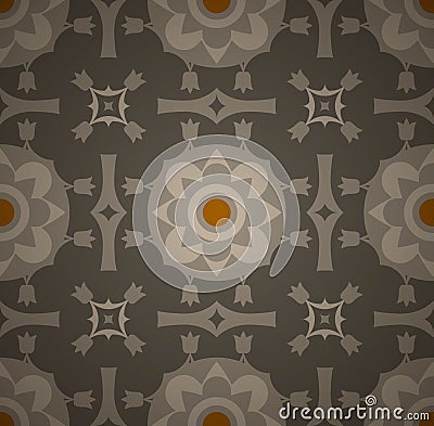 Damask Floral Seamless Pattern Stock Photo
