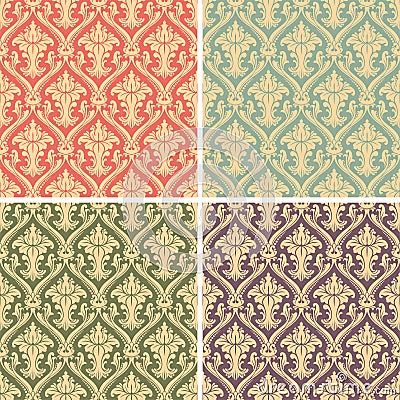 Damask pattern Vector Illustration