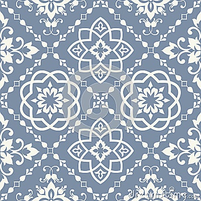 Damask seamless floral pattern. Vector Illustration