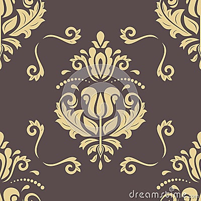 Damask Seamless Vector Background Vector Illustration