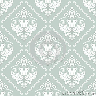 Damask Seamless Vector Pattern. Orient Background Vector Illustration