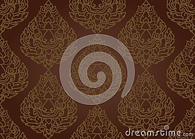 Damask vector seamless pattern elements. Elegant ornament, Vector Illustration
