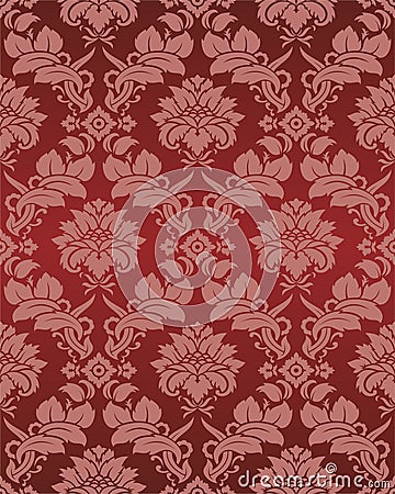 Damask wallpaper Vector Illustration