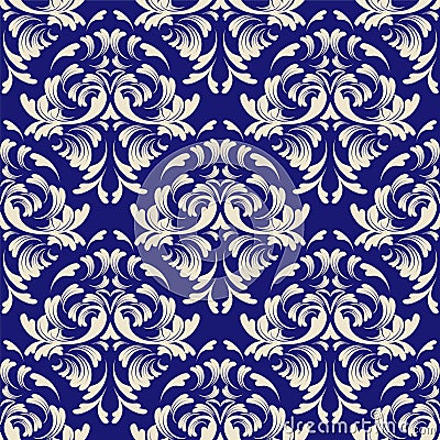 Damask wallpaper Vector Illustration