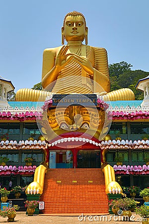 Dambula golden temple in Sri lanka Editorial Stock Photo