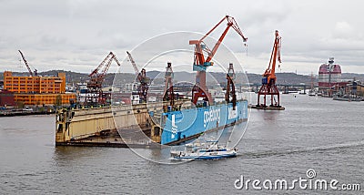 Damen floating dock in Gothenburg Sweden Editorial Stock Photo
