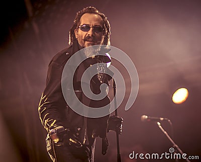 The Damned singer Dave Vanian live in concert 2017 punk rock Editorial Stock Photo