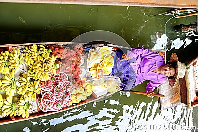 Damnoen Saduak floating market Editorial Stock Photo