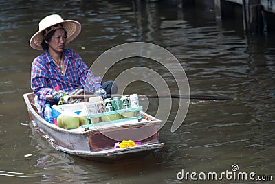 Damnoen Saduak Floating Market in thailand Editorial Stock Photo