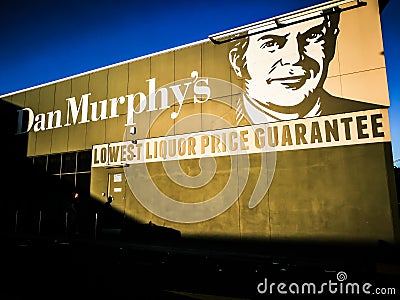 Dan Murphy`s is an Australian liquor supermarket chain owned by Woolworths Limited, with more than 215 stores across the country. Editorial Stock Photo