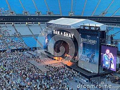 Dan & Shay performing during the 2022 Kenny Chesney Concert in Charlotte, NC Editorial Stock Photo