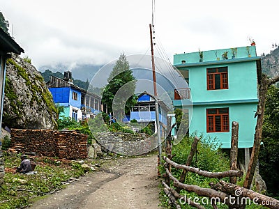 Danakyu village - Nepal Editorial Stock Photo