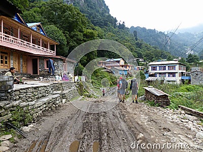 Danakyu village, Nepal Editorial Stock Photo