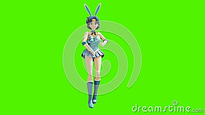 Dance Animation of a Beautiful Cartoon Girl. Girl in Anime Style. High  Quality and Seamless Loops on Green Background Stock Footage - Video of  funny, fairy: 162349812