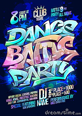 Dance battle party Vector Illustration