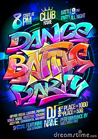 Dance battle party Vector Illustration