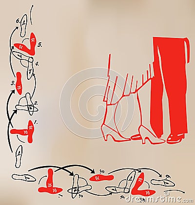 Dance Card Vector Illustration