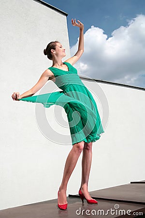 Dance with clouds Stock Photo