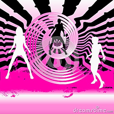 Dance Club Background Vector Illustration