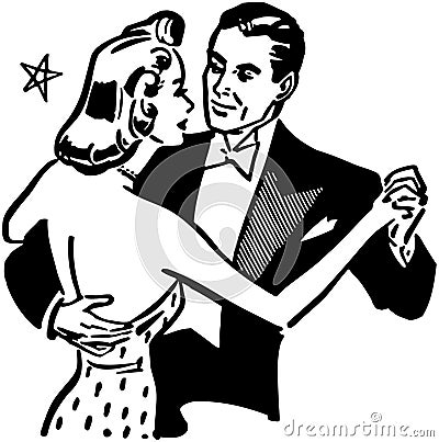 Dance Couple Vector Illustration