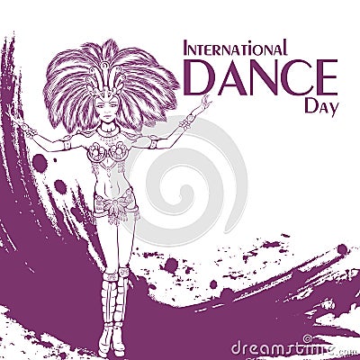 Dance day samba Vector Illustration