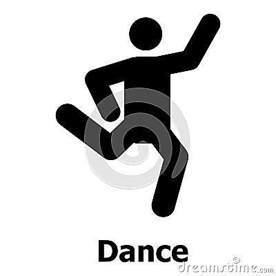 Dance icon, simple style Vector Illustration