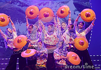 Dance: industrious huian county women Editorial Stock Photo