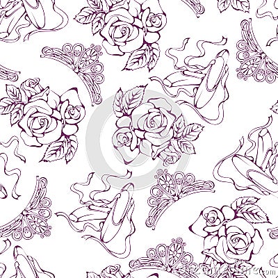 Dance line pattern ballet Vector Illustration