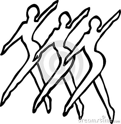 Dance Line Vector Illustration Vector Illustration