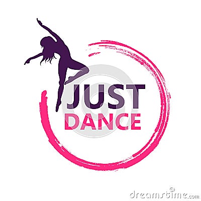 Dance logo design symbol Stock Photo